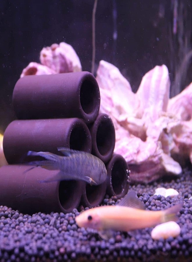 كهف تكاثر طبيعي بستة ثقوب من السيراميك من VAYINATO®، على شكل روبيان وسمكة بليكو، لتزيين حوض السمك | يقلل التوتر ويشجع على التكاثر | 8 × 7 × 7.5 سم من Petzlifeworld - Image 5